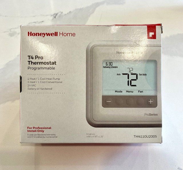 Honeywell Home T4 Pro Programmable Thermostat - Brand New in Heating, Cooling & Air in Calgary - Image 2