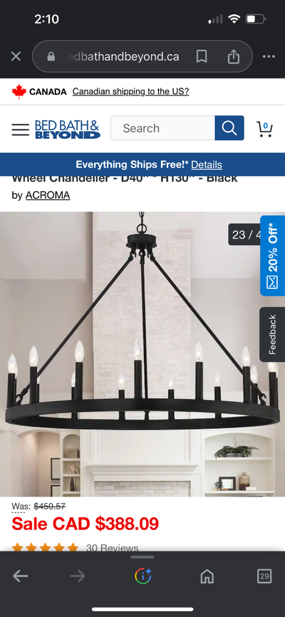 15 Light - 40" Wagon Wheel Chandelier- BRAND NEW IN BOX, View more