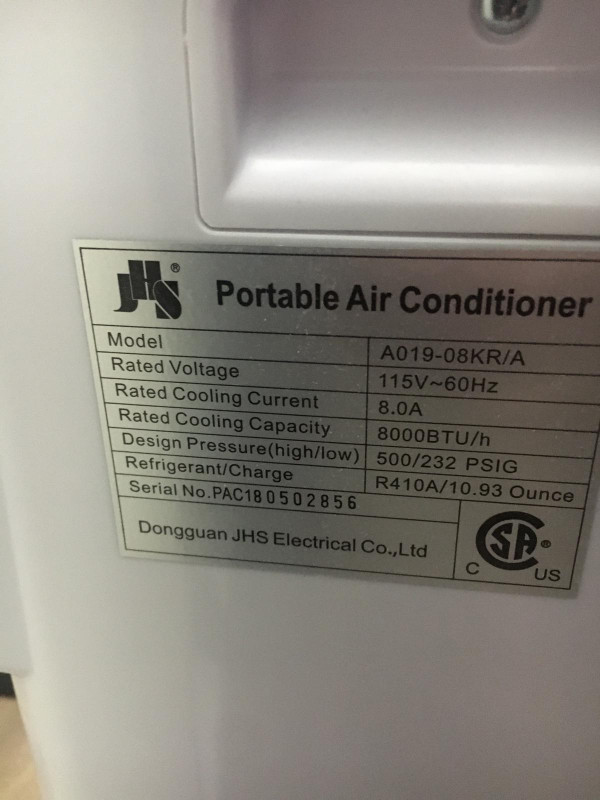 JHS Chinese Air Conditioner Portable 8000 BTU Heaters, Humidifiers