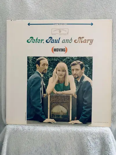 Peter, Paul and Mary album "Moving" on vinyl, a timeless piece of folk music history. - 1 Vinyl Lp L...