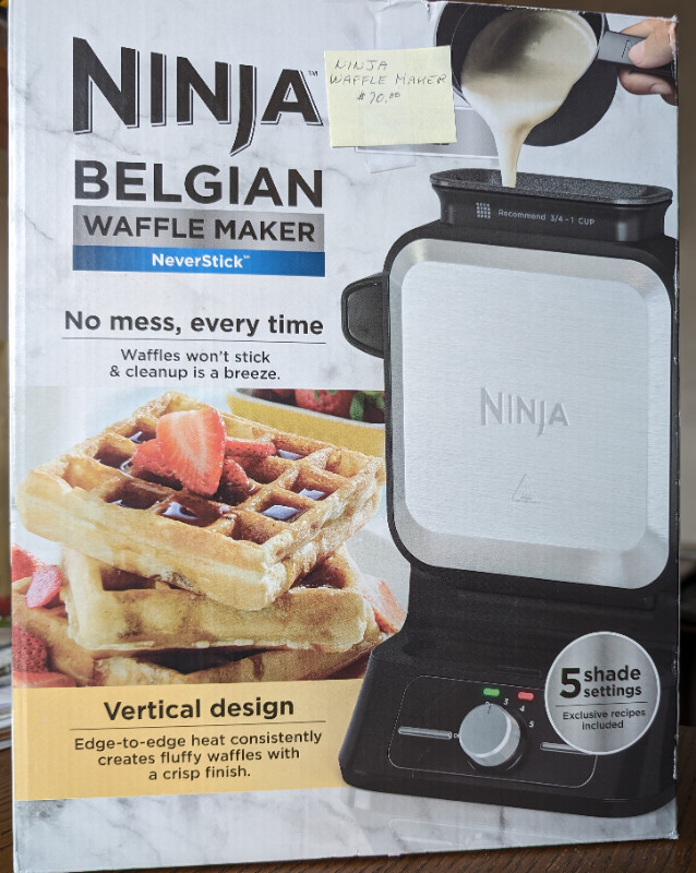 Ninja Belgian Waffle Maker.  New. in Microwaves & Cookers in Calgary