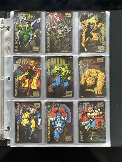 NOTE: These are NOT the regular paper Marvel cards that everyone is selling online. This collection...
