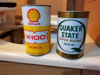 Unopened Oil Cans - Shell - Quaker State