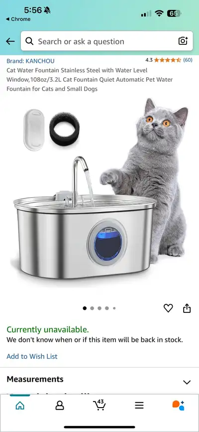 Water Dishes. Brand New Water Fountain. 3.2L Stainless Steel. $30. 3L Anti Spill Water Dish. Stainle...