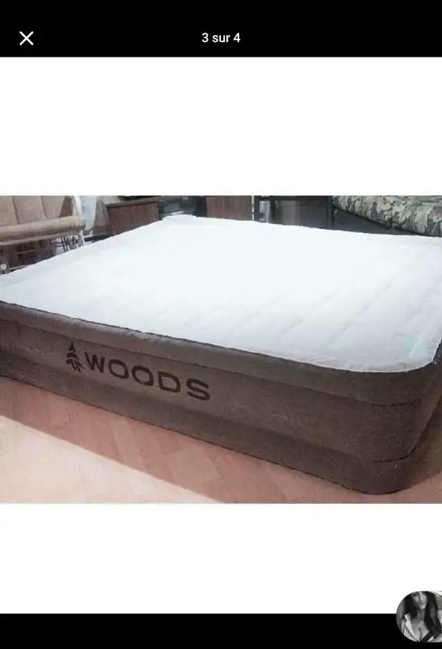 Lit pneumatique queen. Marque WOODS AlwayAire . in Beds & Mattresses in Longueuil / South Shore - Image 5