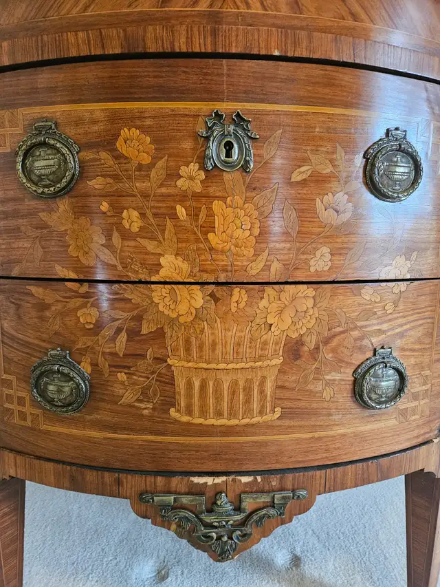 FRENCH LOUIS XVI STYLE HALF-MOON COMMODE, LATE  19TH CENTURY in Home Décor & Accents in City of Toronto - Image 10