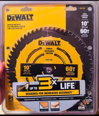 BRAND NEW DeWalt 10" 60T Finish Circular Saw Blade DWA11060, View more
