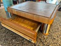 High End Legnoart Italy Butcher Block w Knife Drawer