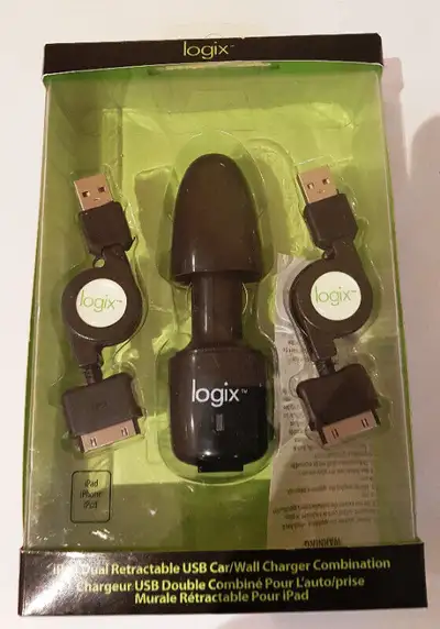 New in package. Comes with Car/wall Charger USB Fast Charging Cigarette Lighter Adapter, also 2x old...