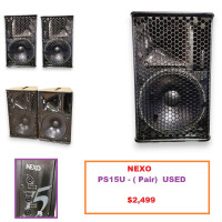 NEXO PS15U Two-Way 15-inch Passive Loudspeaker (PAIR) - USED