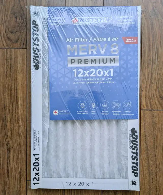 Duststop Merv8 Pleated Premium Air Filter 2-Pack - BRAND NEW in Other in City of Toronto - Image 2