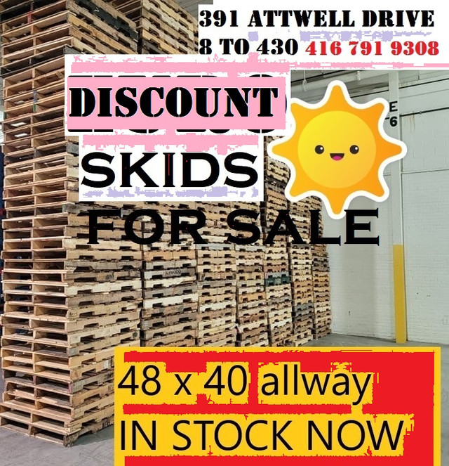 ♻ skids sale INDOOR wood PLASTIC good dry SKIDS in stock NO WAIT in Hobbies & Crafts in Mississauga / Peel Region
