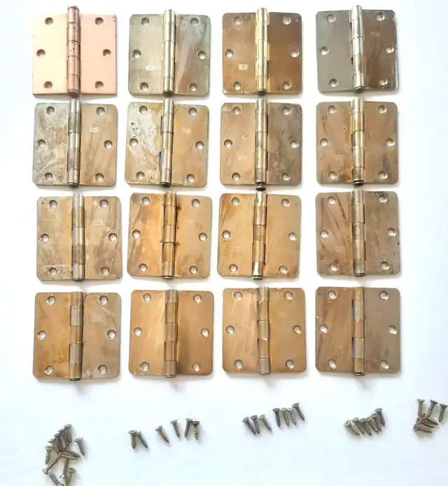 Varius Door Hinges & Screws (3-1/2-inch) in Windows, Doors & Trim in Burnaby/New Westminster - Image 2