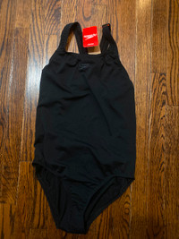 Speedo junior black  size 12 swim suit brand new
