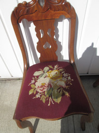 vintage needlepoint chairs