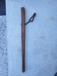 ANTIQUE BARBED WIRE FENCE STRETCHER PULLER . J. TOWNSEND PAINTED