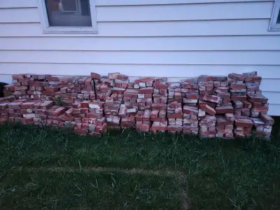 Over 1,100 Premium Reclaimed Red Clay Bricks – Rustic, Timeless,, View more