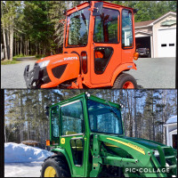 Compact tractor cabs