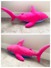 Pink shark stuffed animal (plush toy)