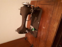 Antique sewing machine and table
