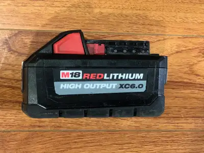 Milwaukee M18 Lithium-Ion XC 6.0 Ah HIGH OUTPUT Battery - Used, View more