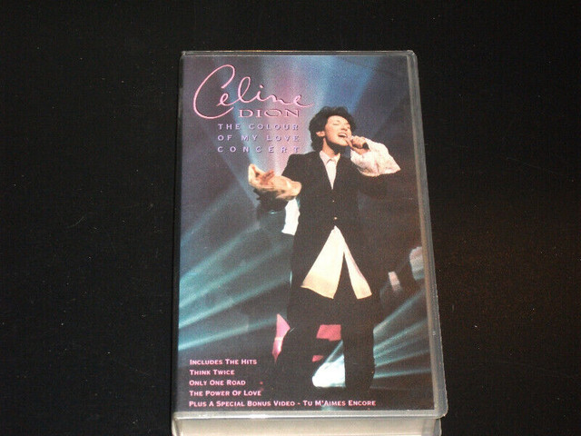 Céline Dion - The colour of my love concert (1995) Cassette VHS dans CD, DVD et Blu-ray  à Ville de Montréal