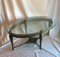 Elegant Metal and Glass coffee table