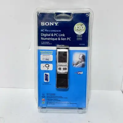 Sony ic voice recorder digital & pc link icd-p520, View more
