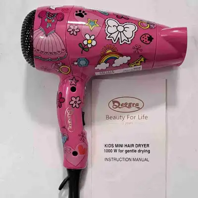 ((It has not been used.))Deogra 1000W Foldable Baby Hair Dryer Compact Dual Voltage Handheld Dryer f...