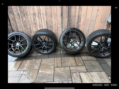 Like new 19 inch OPE alloy rims, dark grey colour, two 255/35/R19, two 265/35/R19, bolt pattern 5x12...