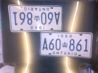 Ontario License A60 861       1968