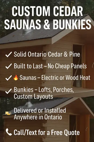 iCustom Handcrafted Cedar Saunas, Bunkies & Cabins — Built to La, View more