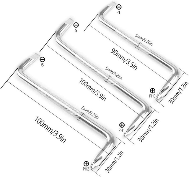SITAKE 3pcs Offset Screwdriver Set, Head Screwdriver Set with Ma in Hand Tools in Mississauga / Peel Region - Image 3