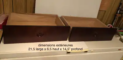 2 tiroirs 21,5 x 6,5 x 14,5”, View more