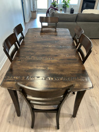 DINING ROOM TABLE WITH 8 CHAIRS