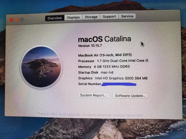 Apple Macbook Air 13 inches core i5 Mid 2011 in Laptops in City of Montréal - Image 6