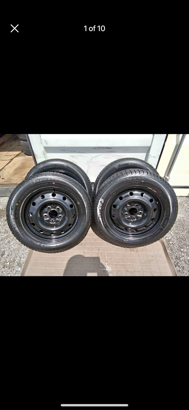 Set of 4 SNOWP0WER winter tires with rims (215 55 16) pattern  ( in Tires & Rims in Oakville / Halton Region