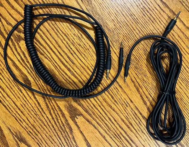 (x2) Audio Technica Headphone Cables Straight & Coil
