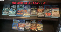 Books, Clive Cussler, Tom Clancy, others