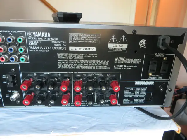 YAMAHA HRT-5750 RECEIVER in Stereo Systems & Home Theatre in Kitchener / Waterloo - Image 5