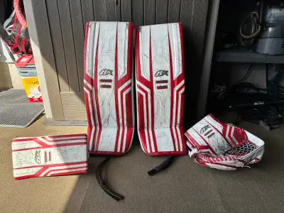 goalie pads and gloves, View more