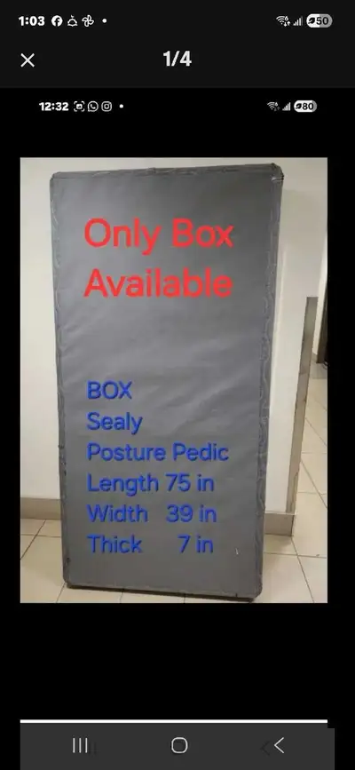  Posture Pedic Technology SEALY Twin Mattress BOX Only. NEW, View more