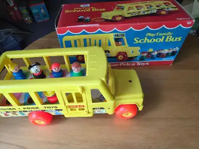 Toy Schoolbus vintage, View more
