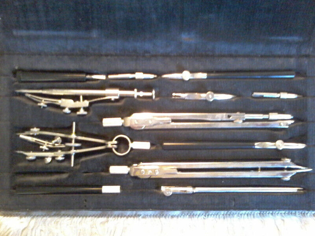 Vintage 12 Pc. Math & Geometry Instrument Set (Russia) in Arts & Collectibles in City of Toronto - Image 3