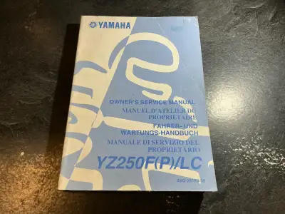 2002 Yamaha YZ250F(P)/LC Service Manual P/N 5SG-28199-30 Printed August 2001 The Official Factory Se...