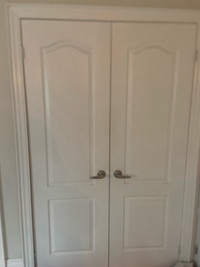 French Closet Doors Complete with intact Jams, Trims & Harware