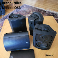 Speaker Sets - Niles, OS3, Wall Mounted, Black, Indoor-Outdoor