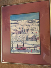 Art print. Quebec snow scene