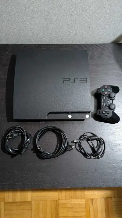 Comes with all needed cords; power, HDMI and micro USB to USB for controller charger The disk drive...