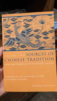 Sources Of Chinese Tradition Textbook